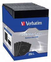 Verbatim Empty DVD Slim Cases, 25pk (49985)